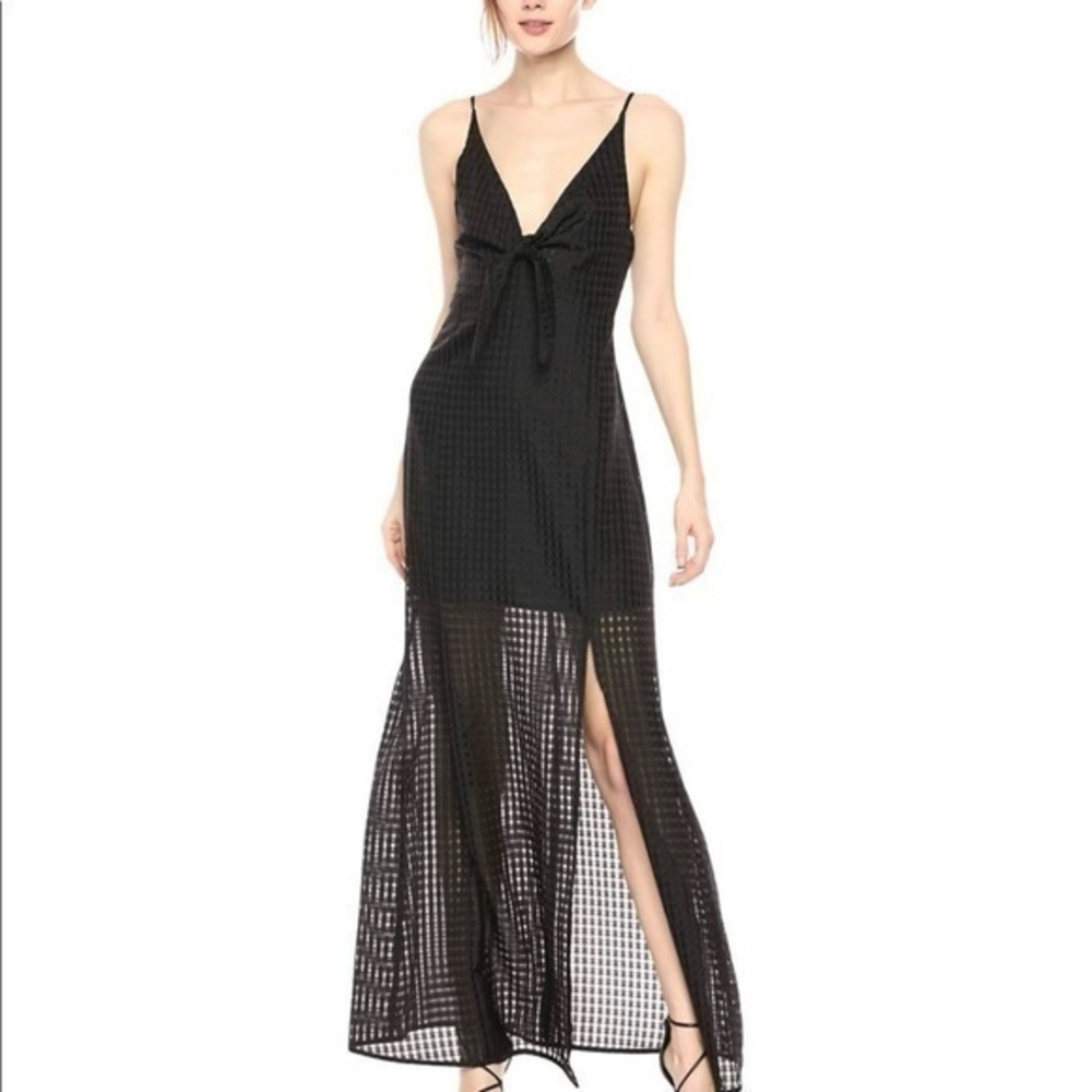 BCBGeneration Women's Black Checkered Bow Maxi D